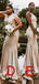 Mismatched Champagne Gold Mermaid Simple Bridesmaid Dresses WG901