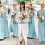 Mismatched Light Blue Summer Beachn Long Bridesmaid Dresses WG821