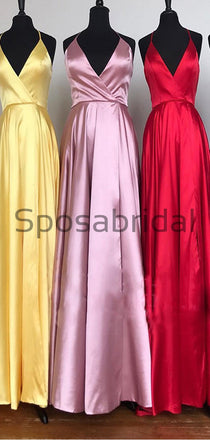 Modest A-line Simple Cheap Straps Long Prom Dresses PD2114