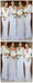 Modest Long Sleeves Sheath V-Neck Long Fulle White Lace Bridesmaid Dresses  ,  WG386