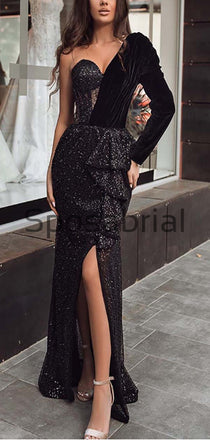 New Arrival Sparkly Open Shoulder Mermaid Unique Prom Dresses PD2077