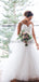 Off White Lace Tulle Spaghetti Strap Mermaid Wedding Dresses WD365