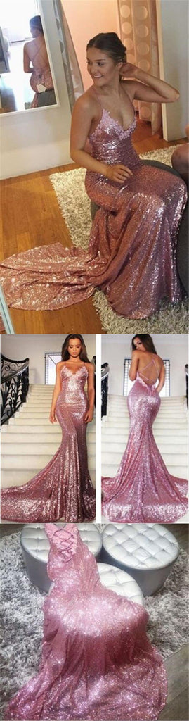 Sequin Sexy Sparkle Popular Mermaid Evening Long Prom Dresses Online,PD0131