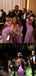 Pink Spaghetti Straps Off the Shoulder Mermaid Bridesmaid Dresses WG919