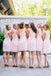 Pink Full Lace Short Sleeveless Bridesmaid Dresses, Cheap Popular Wedding Guest Dresses , WG293