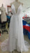 Charming Simple Deep V-neck Beach  backless Most Popular Wedding Dresses, WD0185 - SposaBridal