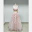 Discount Cheap Short in Size In Stock Two Pieces Pink Lace Prom Dresses Online,DD002