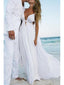 Sexy Spaghetti Strap V-neck A-line Simple Cheap Beach Wedding Dresses, WD309