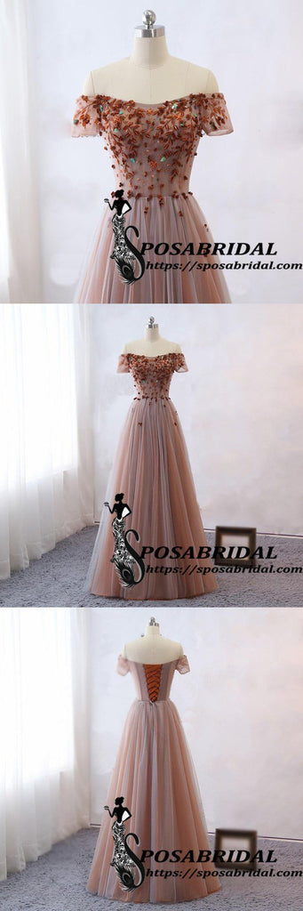 Sexy Off Shoulder Prom Dresses, Sweetheart Neck Flowers Long  Women Formal Bridesmaid Dresses ,WG327