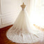 Short Sleeves Scoop High Quality Princess Wedding Dresses, Elegant Most Popular Real Made Bridal Gowns with train , WD0284