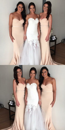 Simple Popular Mermaid Sweetheart Light Cheap Bridesmaid Dresses, WG01