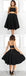 Simple Two Pieces Black Short Homecoming Dresses 2018, CM505