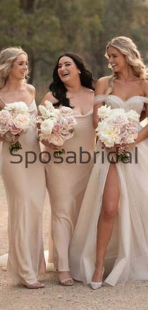 Spaghetti Straps Long Most Popular Beach Bridesmaid Dresses WG835