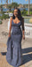 Spaghetti Straps Simple Cheap Mermaid Unique Long Modest Prom Dresses, Sparkly Prom Dress PD1897