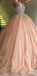 Sparkly Gorgeous Long Ball Gown, Modest High Qaulity Custom Prom Dresses, Evening Dress, PD1259