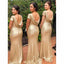 Free Custom Sequin Sparkly Simple Most Popular High Quality Unique Bridesmaid Dresses, PD0536