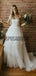 Strapless A-line Simple Unique Beach Wedding Dresses WD0527