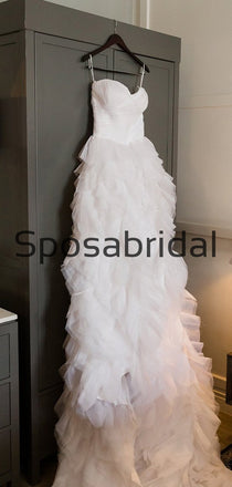 Sweatheat Tulle Rustic Illusion Chic Country Beach Long Wedding Dresses WD0556