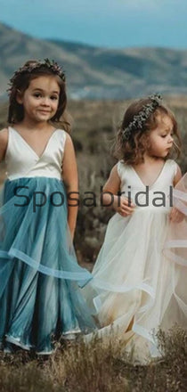 V-Neck Simple Cheap Lovely Custom Flower Girl Dresses, FG130