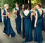 V-Neck Long Elegant Simple Cheap Bridesmaid Dresses WG674