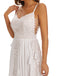 Spaghetti Straps V-neck Bohemian Lace A-line Long Wedding Dress, WD3097