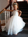 White Sleeveless Scoop Lace Newest Lovely Popular Flower Girl Dresses, FG00114