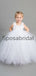 White Tulle Cute Cheap Lovely Custom Flower Girl Dresses ,FG131
