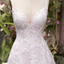 Lace Spaghetti Strap Sweetheart A-line Ivory Tulle Lace Long Wedding Dress, WD3034