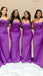 Mismatched Purple Lilac Spaghetti Straps Lace Top Mermaid Long Bridesmaid Dresses, BD3234