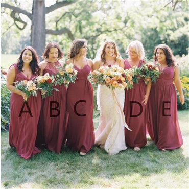 New Cheap Chiffon Free Custom Different Style Sexy Popular Best Sales Bridesmaid Dress , PD0395