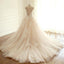 Cap Sleeve Lace Long Custom Cheap Custom Wedding Dresses, WD307 - SposaBridal